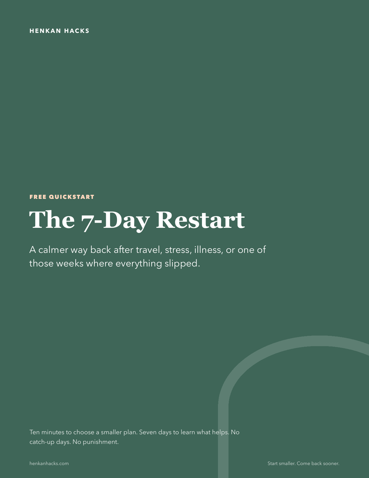 The 7-Day Restart Quickstart cover